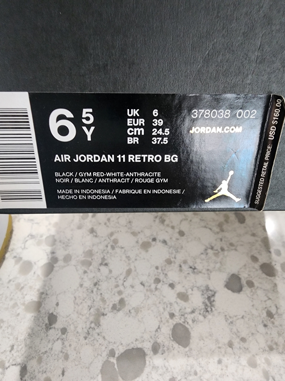 Air Jordan 11 Retro BG Black Sneakers - Picture 7 of 7